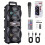 (Black) Portable Bluetooth Speaker System with Dual 6.5" Subwoofers, Wireless Connectivity, LED Lights, Microphone & Remote 3