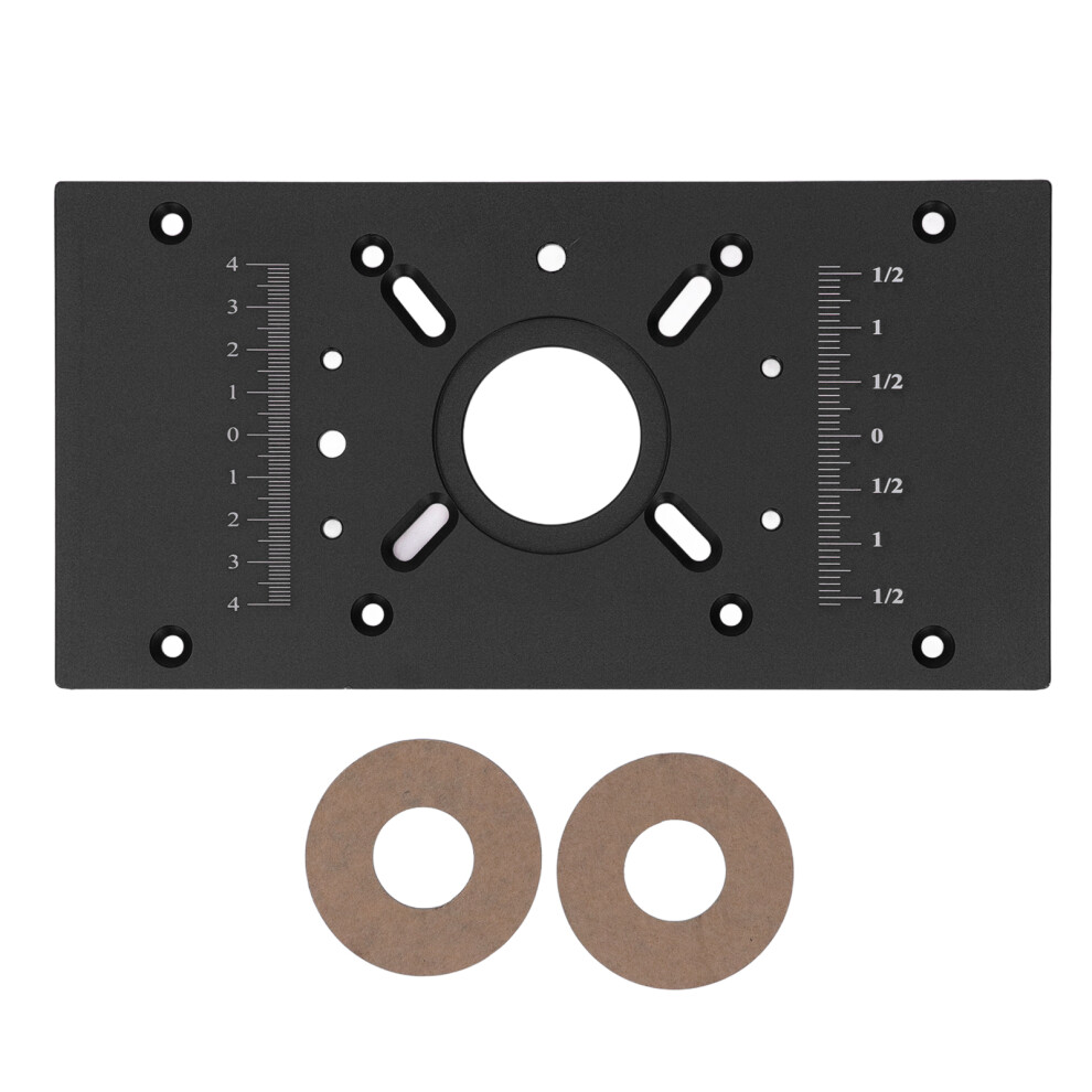 Router Table Insert Plate Aluminum Alloy Lift Black
