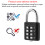Durable 8 Digit Code Security Padlock for Travel Bags and Luggage 5
