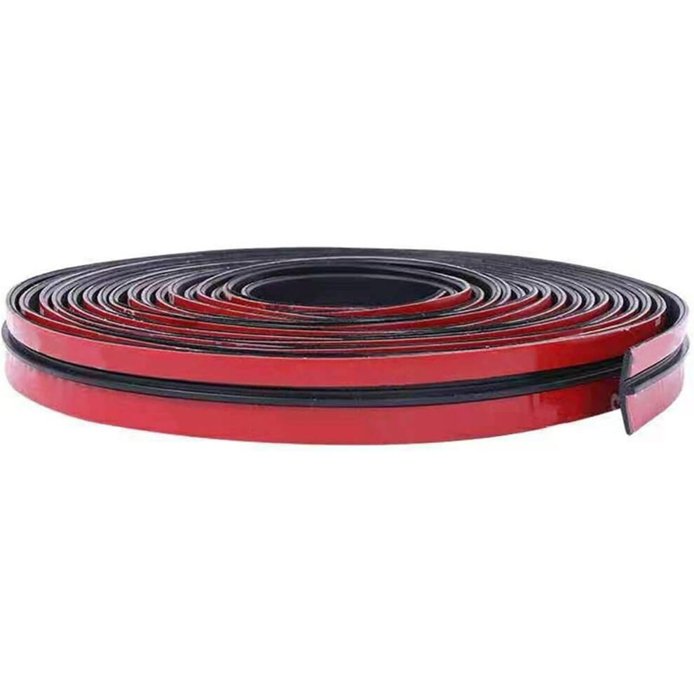 Flexible Rubber Sealant Tape, T-Shaped Auto Weatherstrip For Window Edges And Windshield Roof, 19Mm X 2M Black 6276012456997