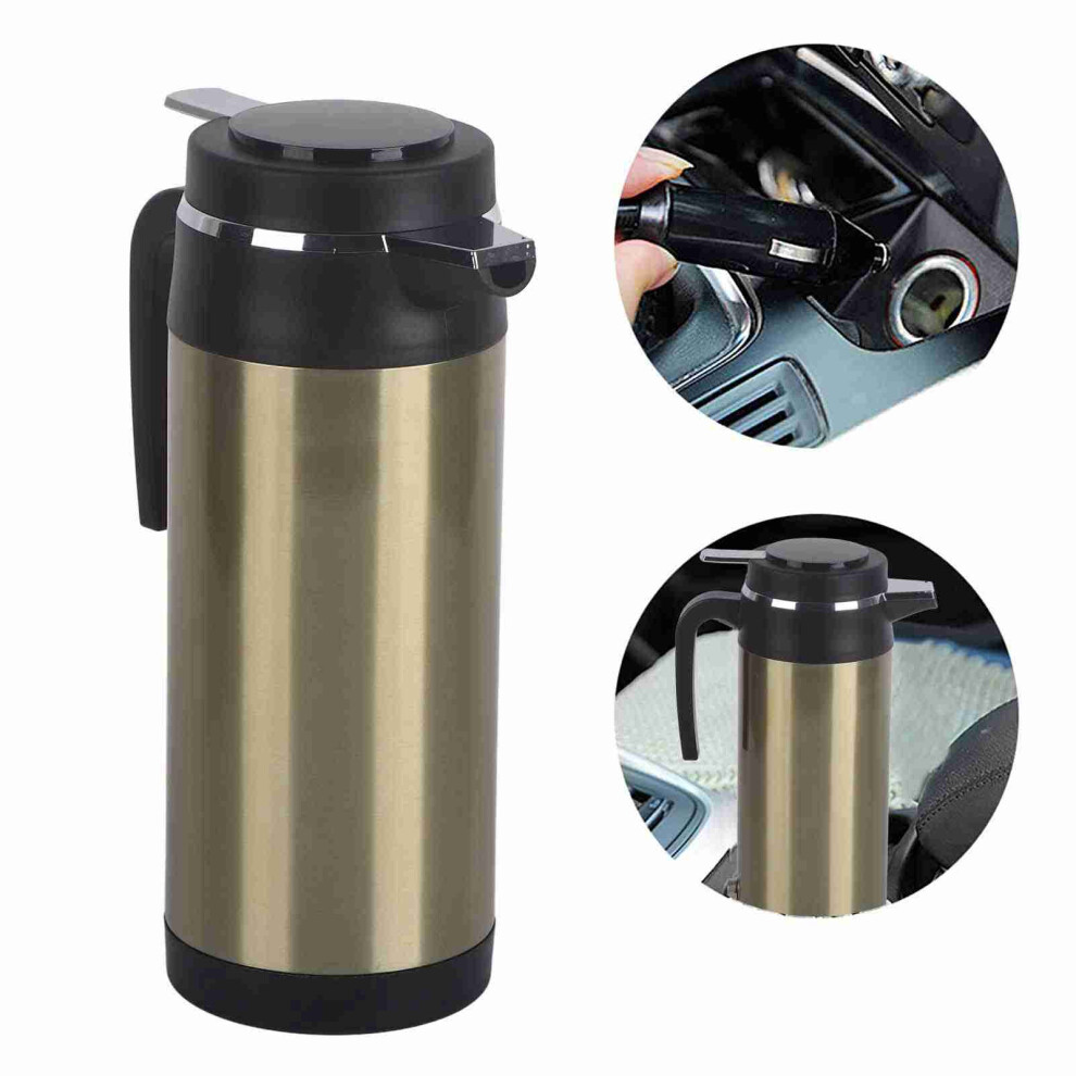 Travel Water Bottle 1000Ml 24V Electric Stainless Steel Car Kettle Thermos 9341341156270