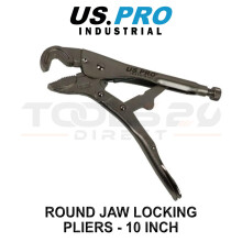 US PRO INDUSTRIAL Round Jaw Locking Pliers - 10 Inch 5920