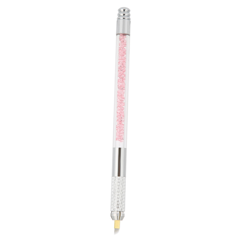Pink Manual Microblading Tattoo Pen Eyebrow Lip Semi Permanent Makeup 12Cm