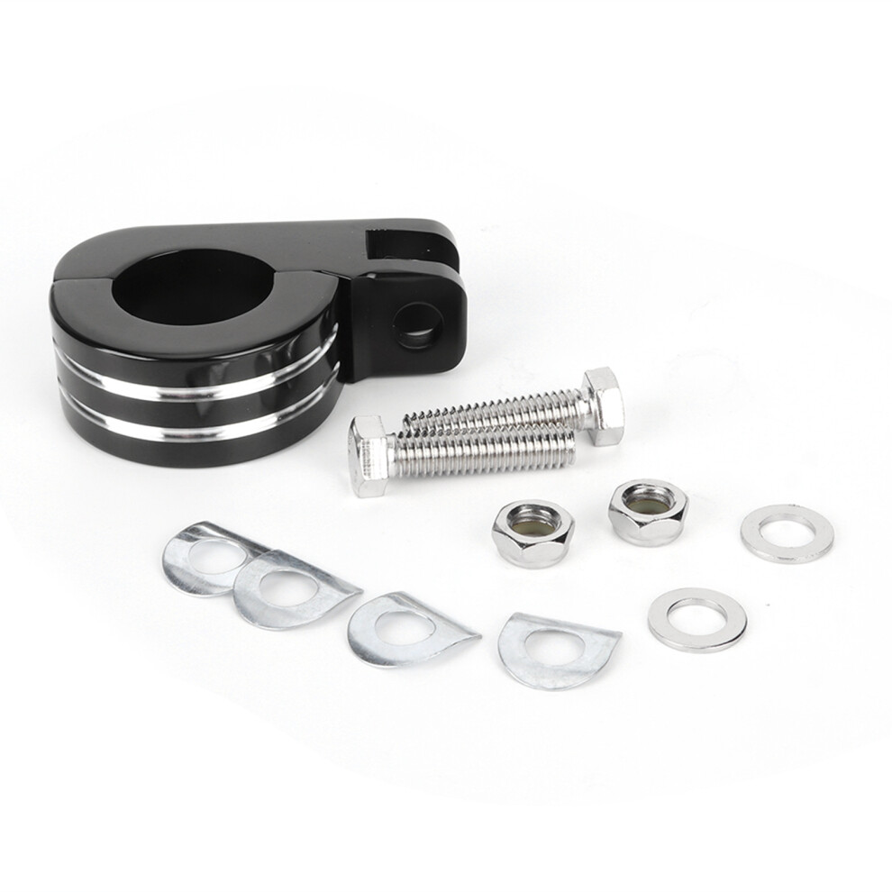 Pair Of 32Mm/1.25In Foot Peg Mounting Clamp Silver/Black 9121376654824