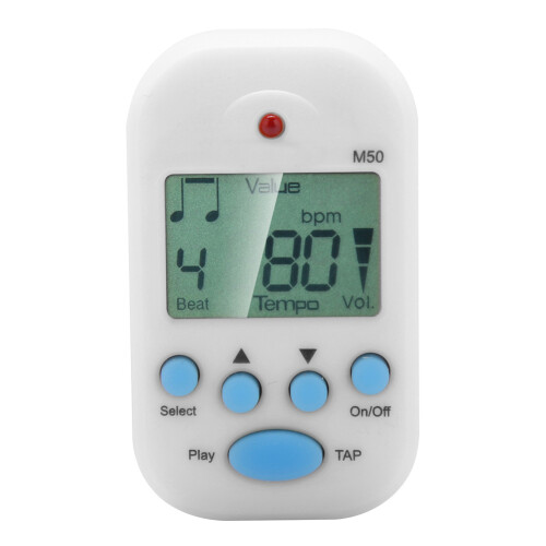 Mini LCD Digital Metronome M50 with Battery, Adjustable Tempo, Color Options 1