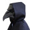 Pestdoktor-Maske Steampunk, eine Größe, schwarzes PVC 8