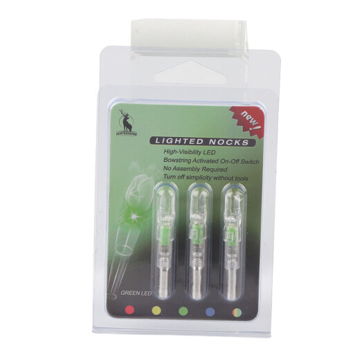 Green LED Nock for 6.2mm Arrows - Automatic Light Activation & Off Switch 1