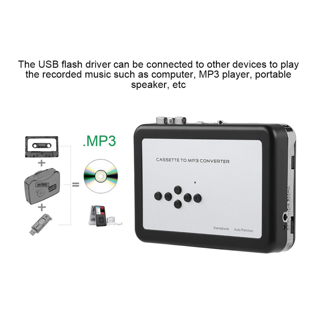 Portable Cassette To Mp3 Converter With Usb Flash Drive Support 7901341161869