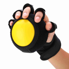 Finger Grip Power Training Ball - 8cm Yellow & Black, Hand Exercise