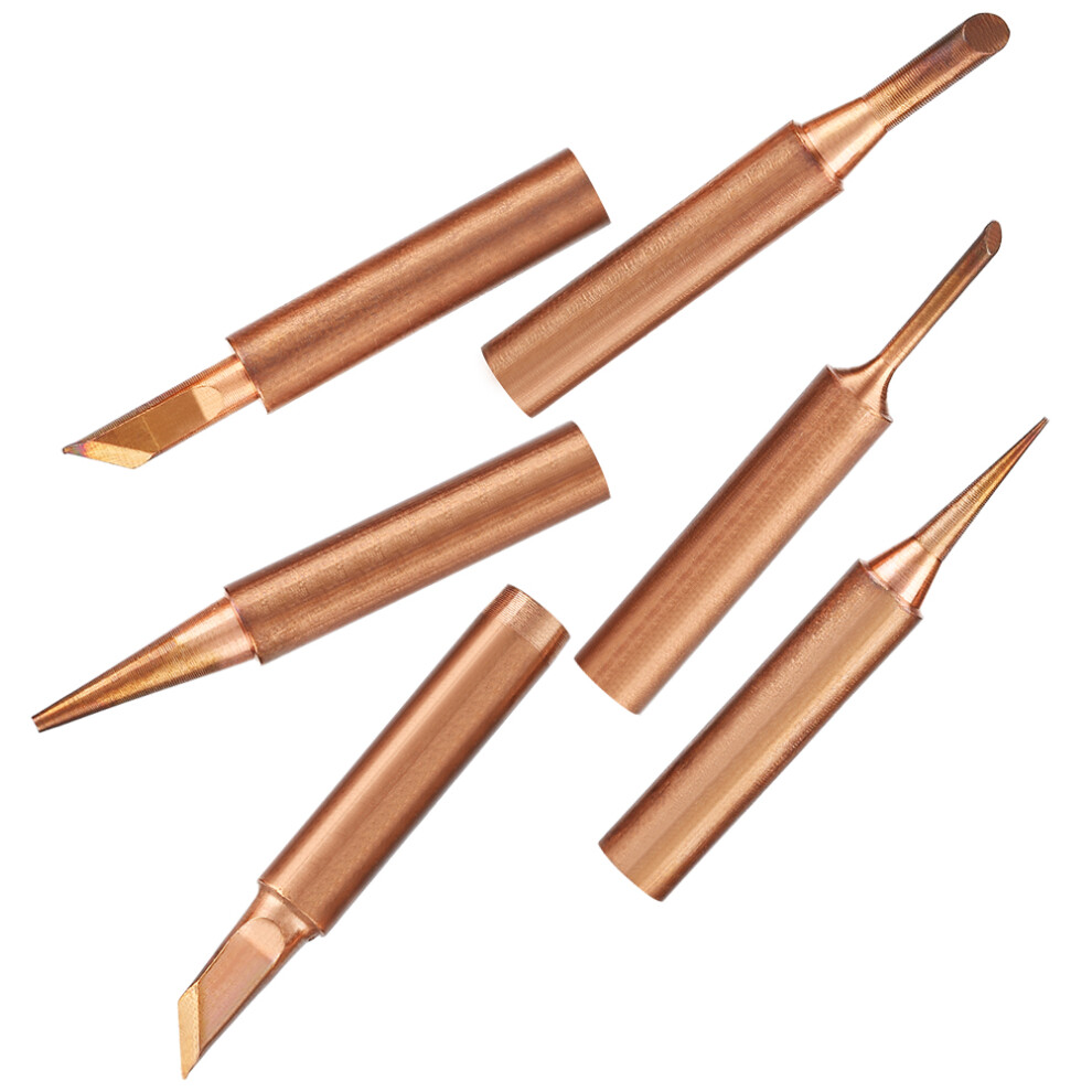 6Pcs Copper Iron Soldering Tips For 936 Station, K Sk 1C 3C B I 8721341163354