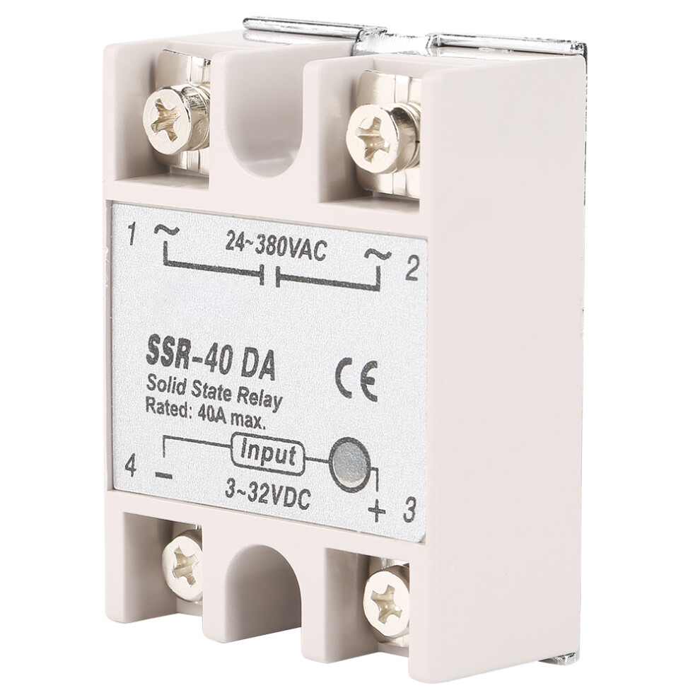 Solid State Relay Ssr 40Da 40A Single Phase 3-32V Dc To 24-380V Ac 7611341164455