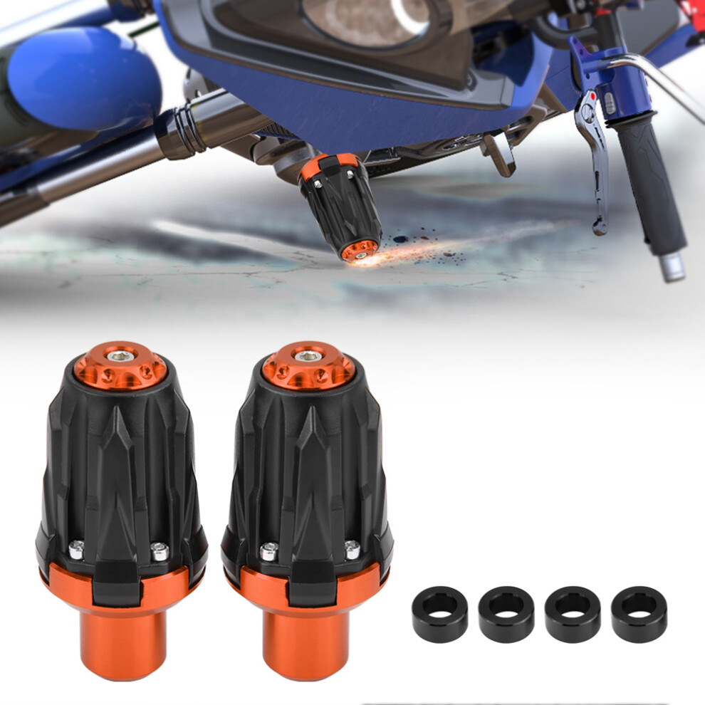 10Mm Motorcycle Frame Sliders Anti Crash Pad In Aluminum Alloy Orange 4681341166493