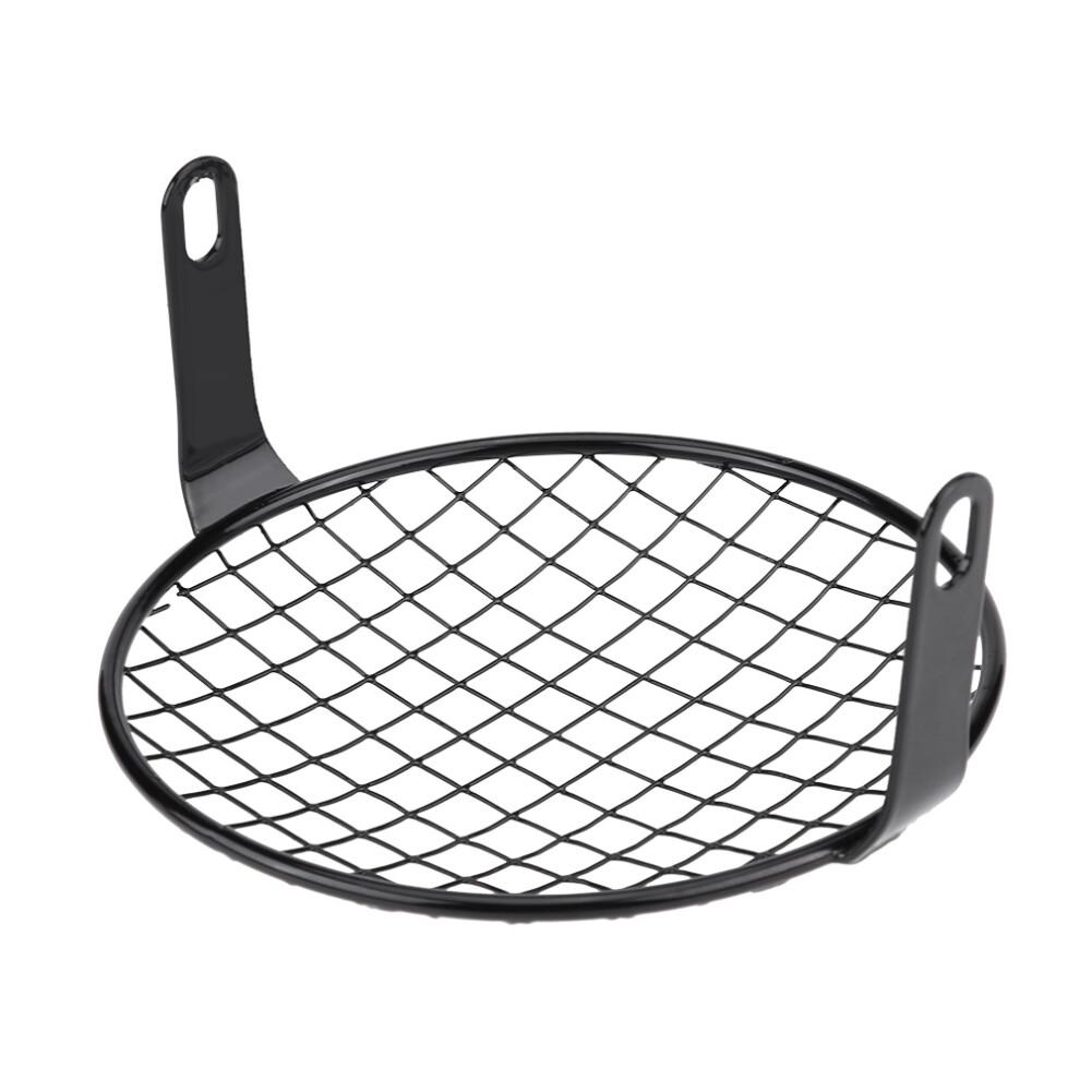 6.5In Motorcycle Headlight Grill Cover Round Iron Vintage Black 6951341166525