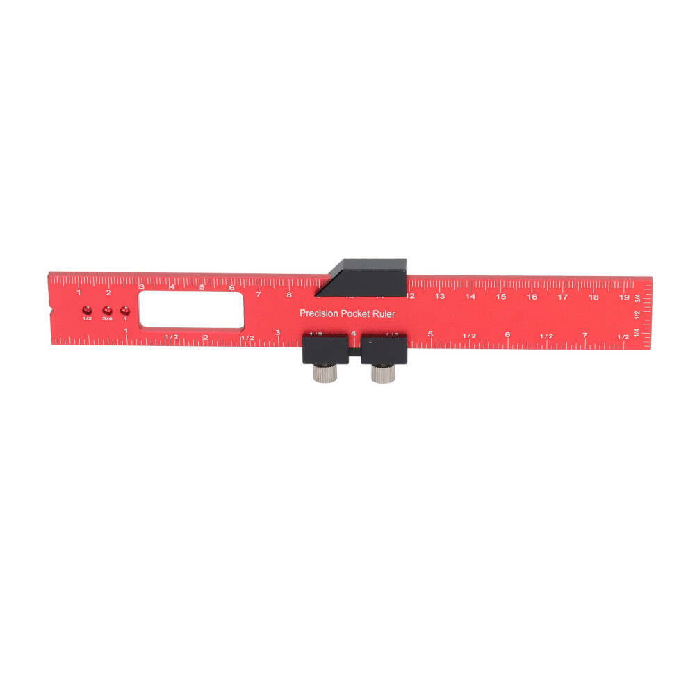 Scribing Ruler Aluminum Alloy Anti Slip Accuracy Red