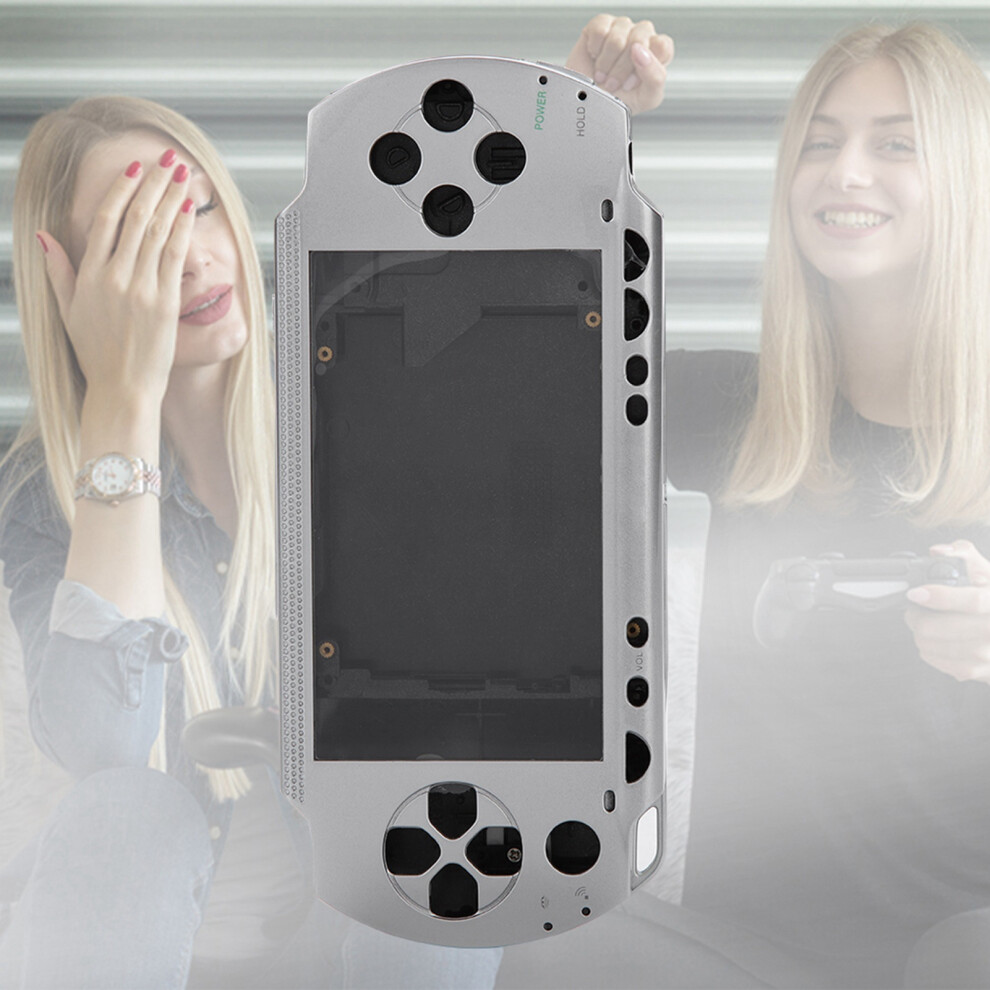 Psp 1000 Full Shell Case Replacement With Buttons Anti-Scratch Silver 5091341167885