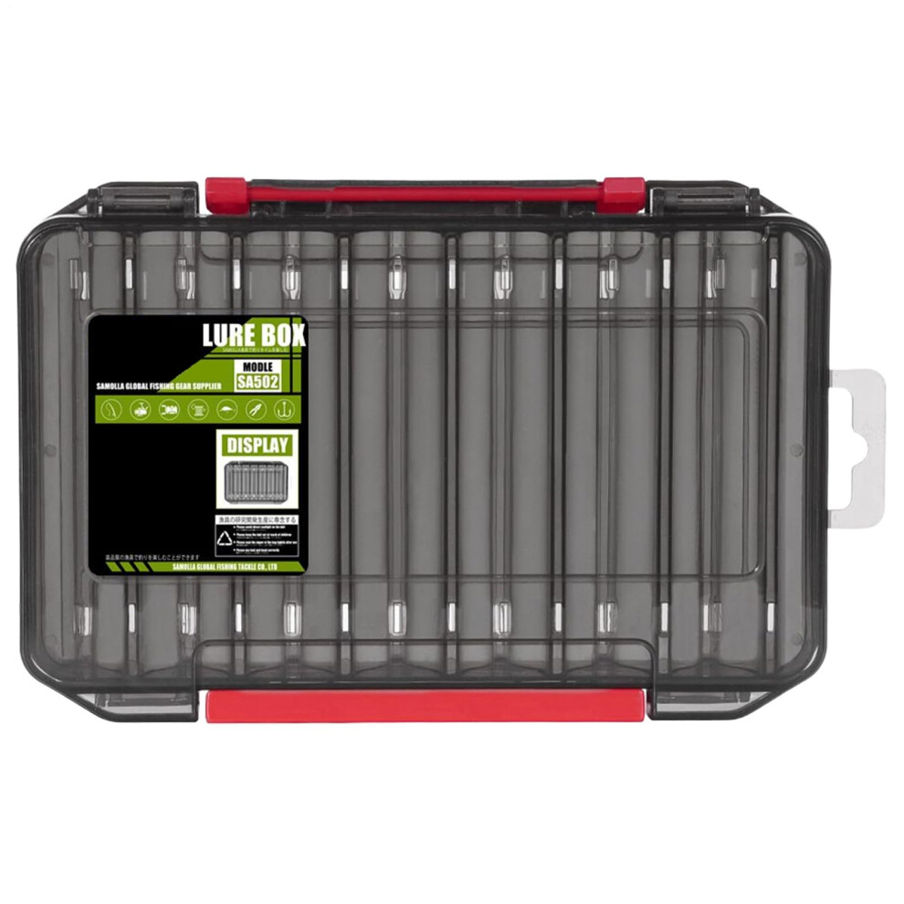 Tackle Box Transparent Fishing Lure Organizer 7.8x5.31x1.42 Inches Durable Outdoor Storage Case Schwarz-image-OPC-PJMD9ZW-NEW