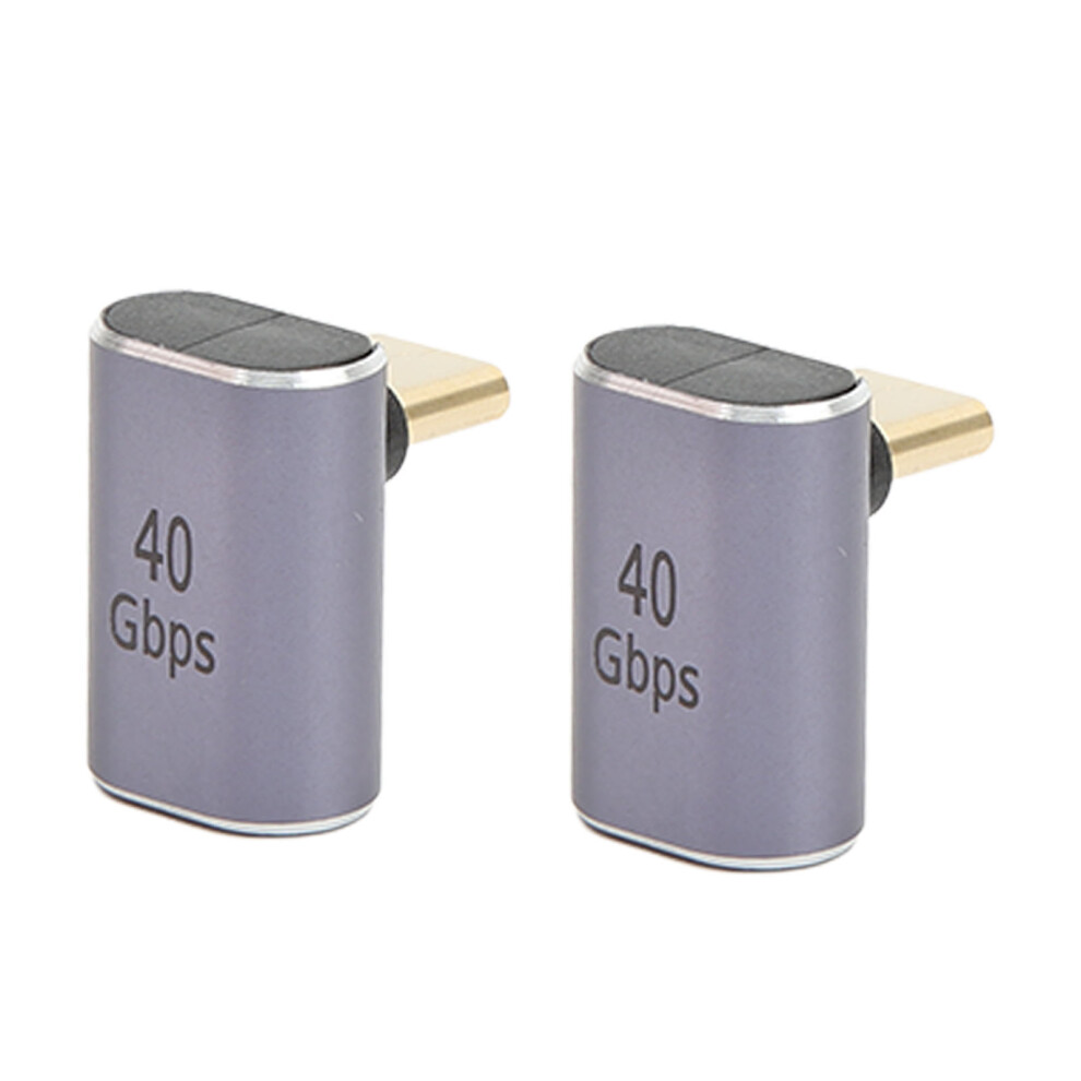 2Pcs 90 Degree Usb C Adapter 40Gbps Fast Charging 9121376657221
