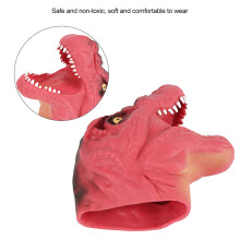 Kids Dinosaur Hand Puppet Interactive Role Play Toy Red 11x14cm