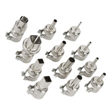 12pcs Steel Nozzles for 850 Hot Air Soldering Station Repair Tool