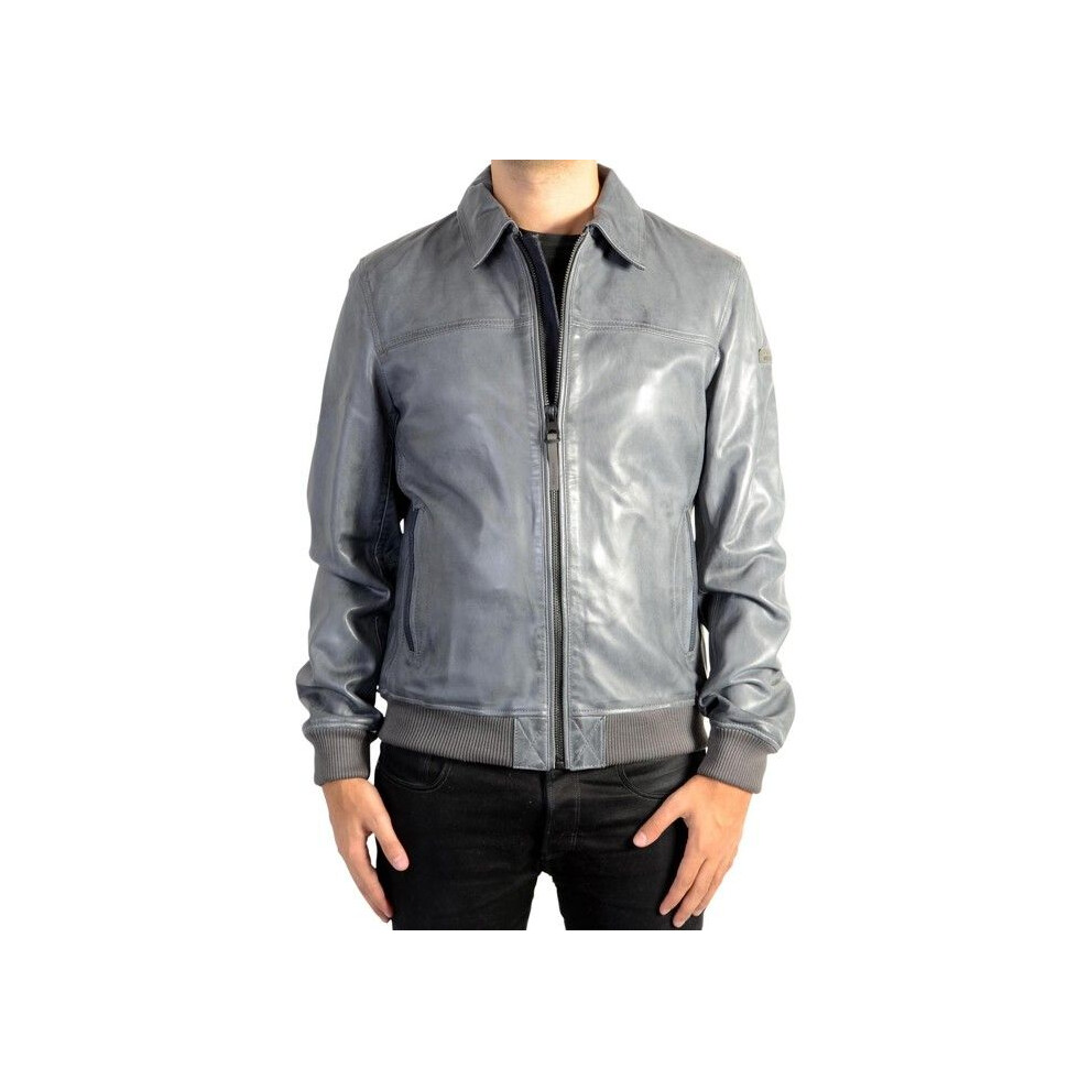 Blouson In Pelle Redskins Rodger Mojito - Blu