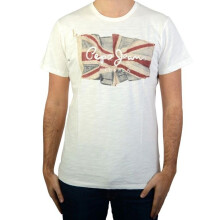 Tee-Shirt Pepe Jeans Flag - Blanc