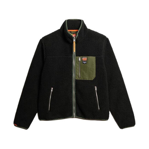 Superdry Felpa Superdry Vintage Retro con Zip Completa - Nero 2