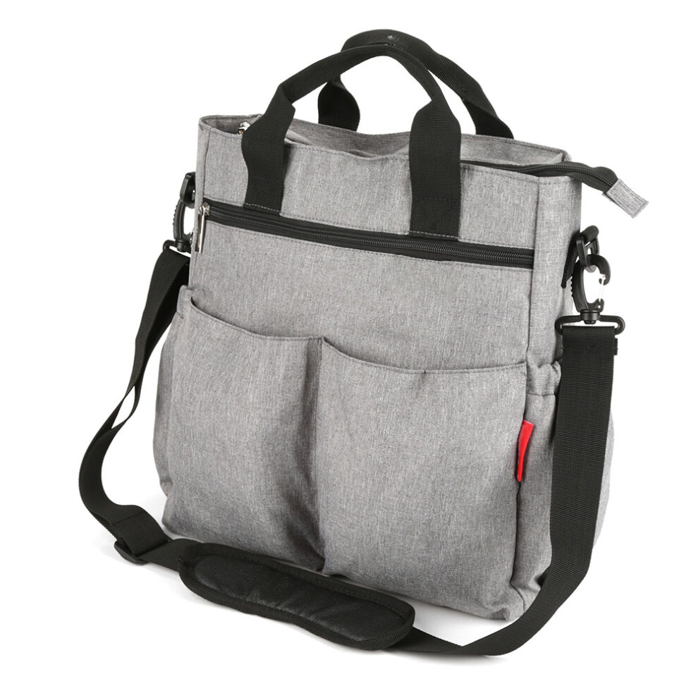 Insular Large Capacity Baby Diaper Nappy Bag 30X10x33.5cm Gray