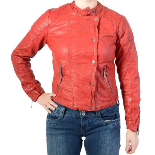 Pepe Jeans Blouson Cuir Pepe Jeans Rocky - Rouge