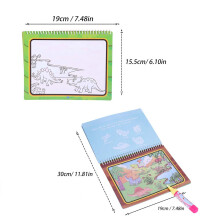 Kids Dinosaur Water Drawing Book and Pen Educational Art Toy Gift