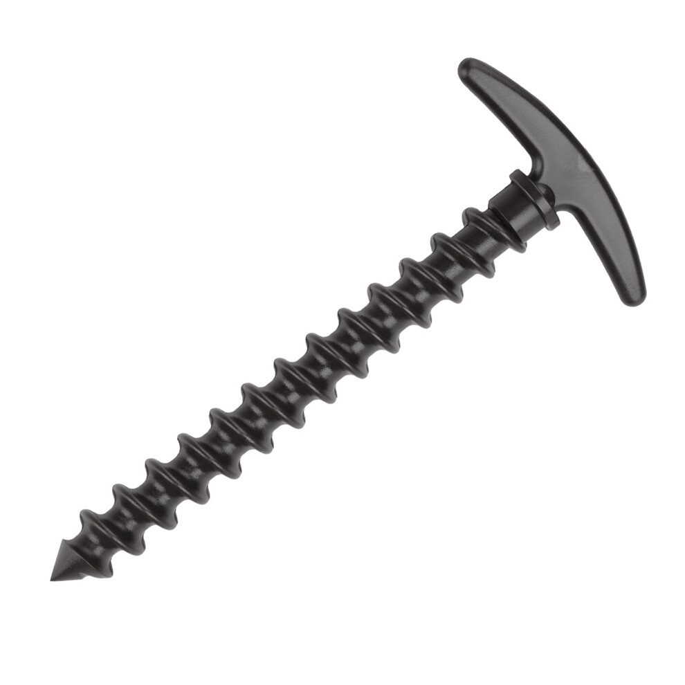 Black Spiral Tent Pegs 5Pcs - Anti-Rust Nylon Ground Nails 9371341174004