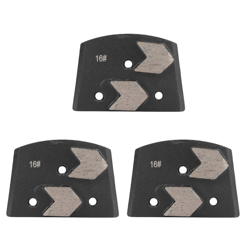3Pcs Diamond Grinding Shoe Trapezoid 2 Arrow Black