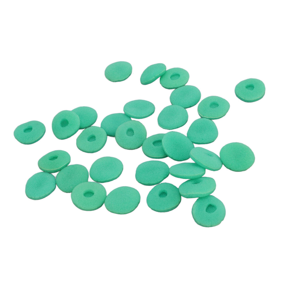 30Pcs 15Mm Soft Foam Earbud Sponge Covers For Headphones Green 4641341175130