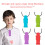 Sensory Chew Necklaces for Kids Silicone Teether 4pcs 6.8cm 6
