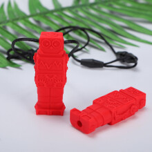 Sensory Chew Necklaces for Kids Silicone Teether 4pcs 6.8cm