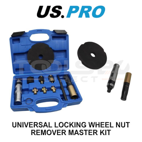 us pro US PRO Tools Master Universal Locking Wheel Nut Remover Removal Kit 7525