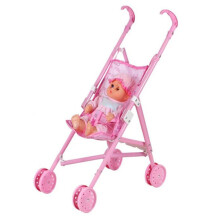 Conjunto de Muñeca bebé con carrito - 36x23x50 cm Plástico + Nylon