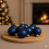 10 Night Blue Glass Baubles Christmas Tree Decorations Round Tree 6cm 7