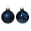10 Night Blue Glass Baubles Christmas Tree Decorations Round Tree 6cm 6