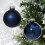 10 Night Blue Glass Baubles Christmas Tree Decorations Round Tree 6cm 1