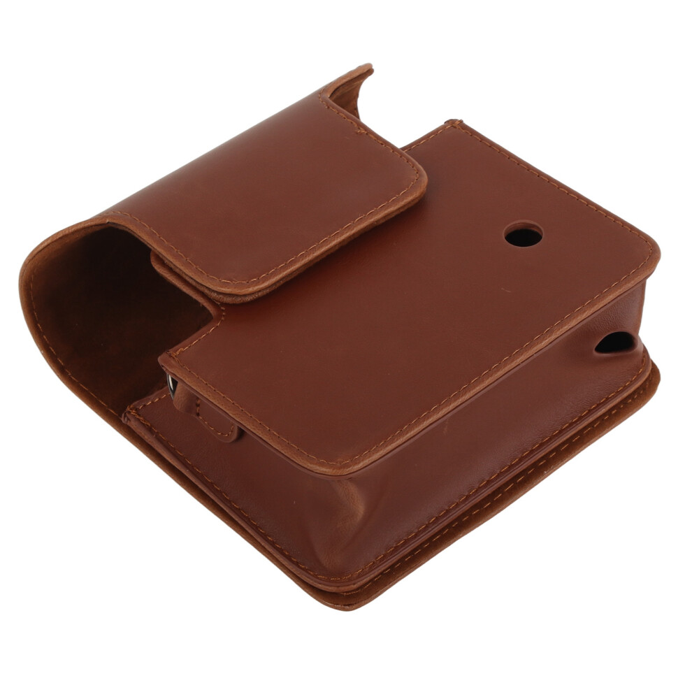 Pu Leather Camera Bag + Strap For Fujifilm Instax Sq6 - Removable Lid Brown 8401341178632