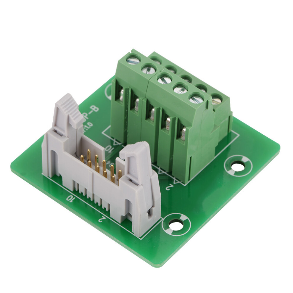 Idc10p 10Pin Male Header Breakout Board Terminal Block Connector With Bracket 7891341178878