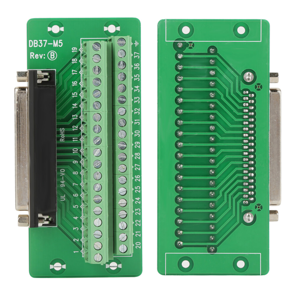 Durable Db37 Din Rail Mount Module With Female Connector And Breakout Pcb 6921341178743