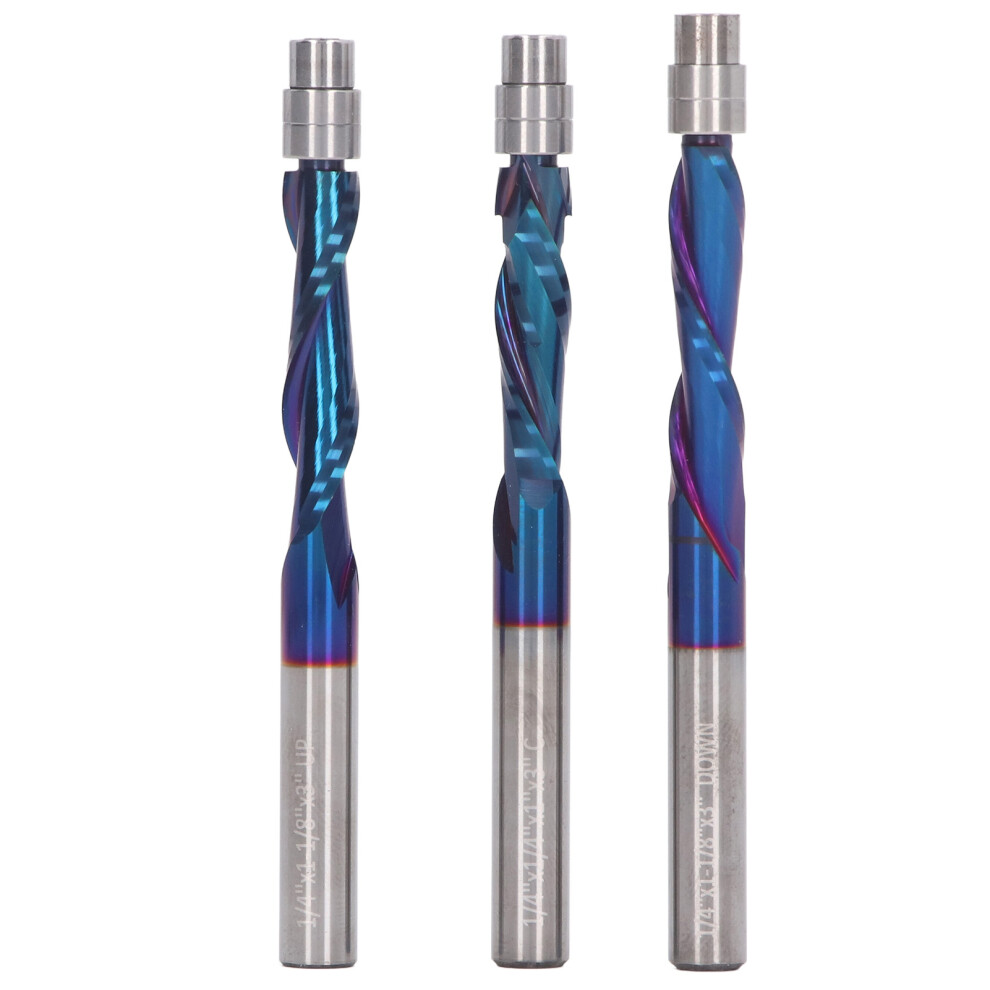 3Pcs Upward Down Milling Cutter Cemented Carbide
