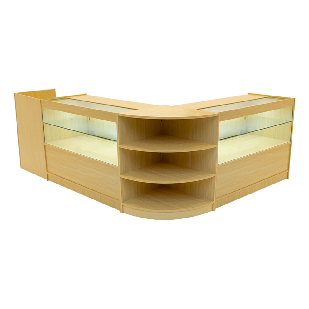 Monstershop Light (2 X 1200Mm W Counters & 2 X 600Mm W Units - Maple) Shop Counter Set Eclipse Led Lockable Retail