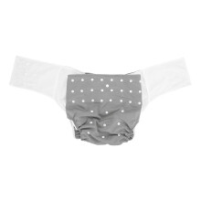 Adult Reusable Cloth Diaper Adjustable Waterproof Cover in Grey