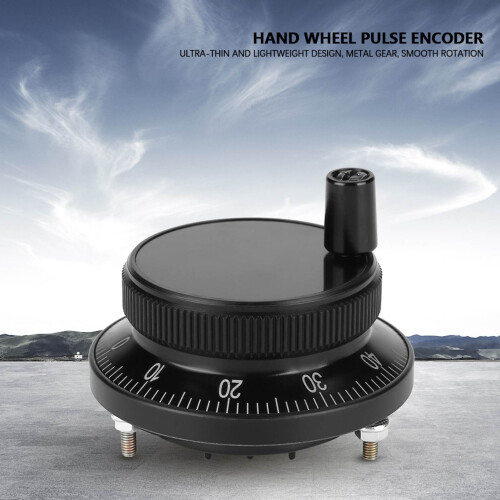 5V 60MM CNC Manual Hand Wheel Pulse Encoder - Smooth & Durable (Black) 2