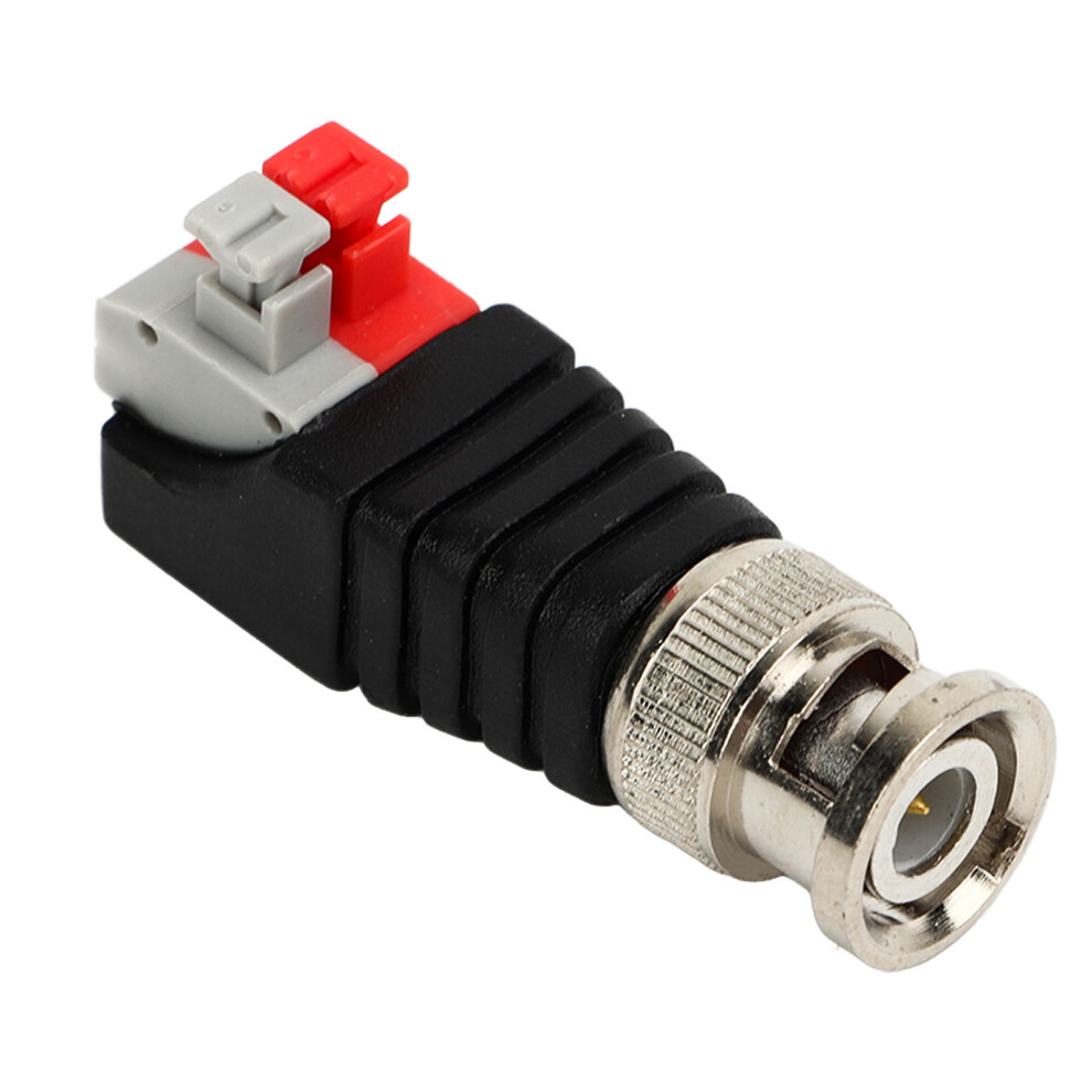 10Pcs Bnc Male Connector Spiral Button Video Gold 9121376660993