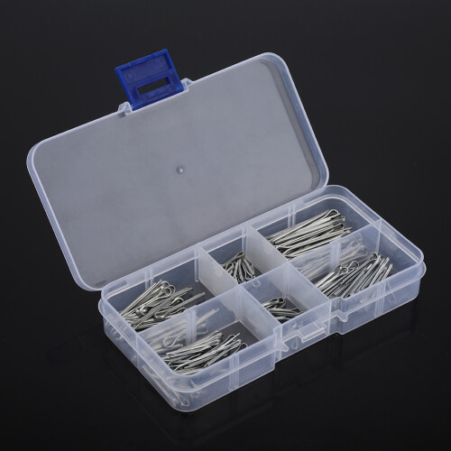175pcs Zinc Alloy Split Cotter Pins Set, 5 Sizes, Durable Hardware 2