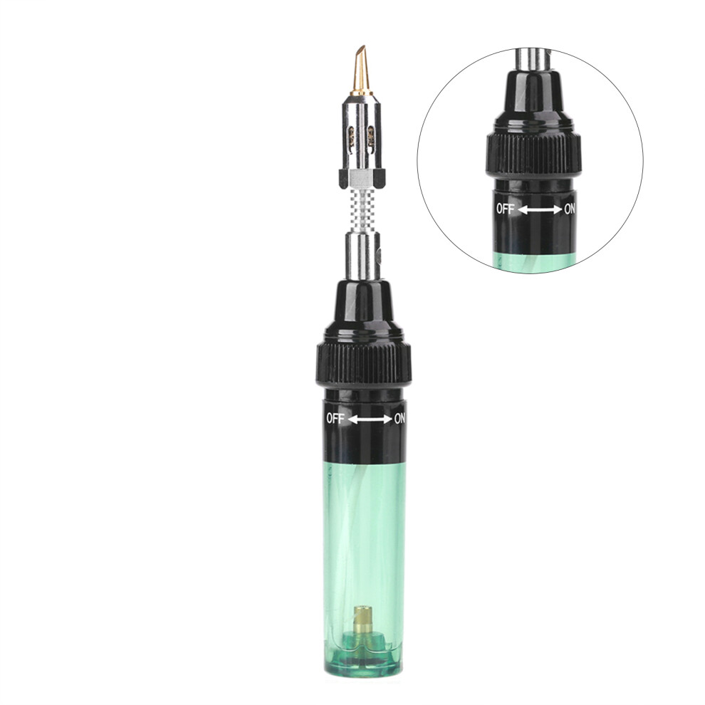 Cordless Butane Gas Blow Torch Soldering Iron Pen 1300, 8Ml, Green 5041341184528