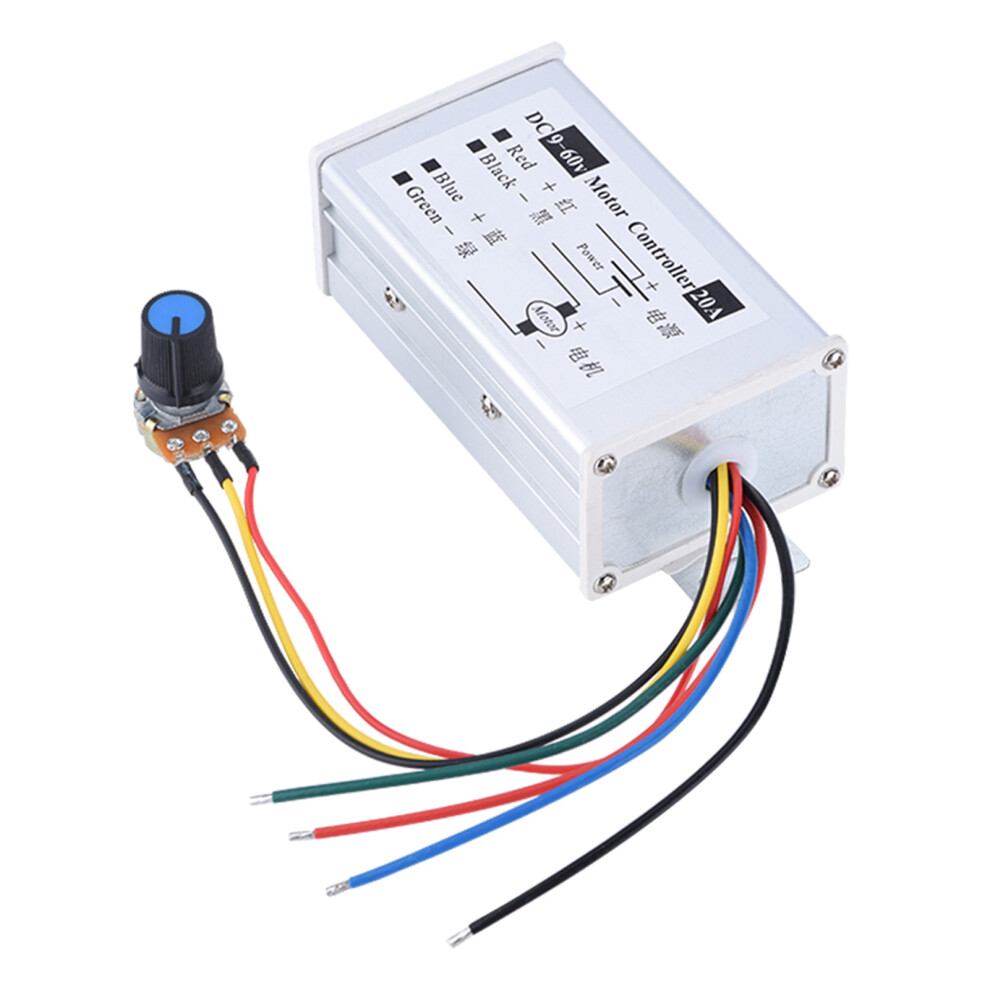 Adjustable Pwm Dc 9-60V 20A Motor Speed Regulator Switch 1200W 6921341185017